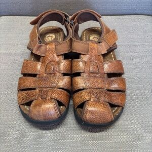 Earth Spirit Men’s strappy Gelron 200 Brown Leather Sandals Fisherman Style 8
